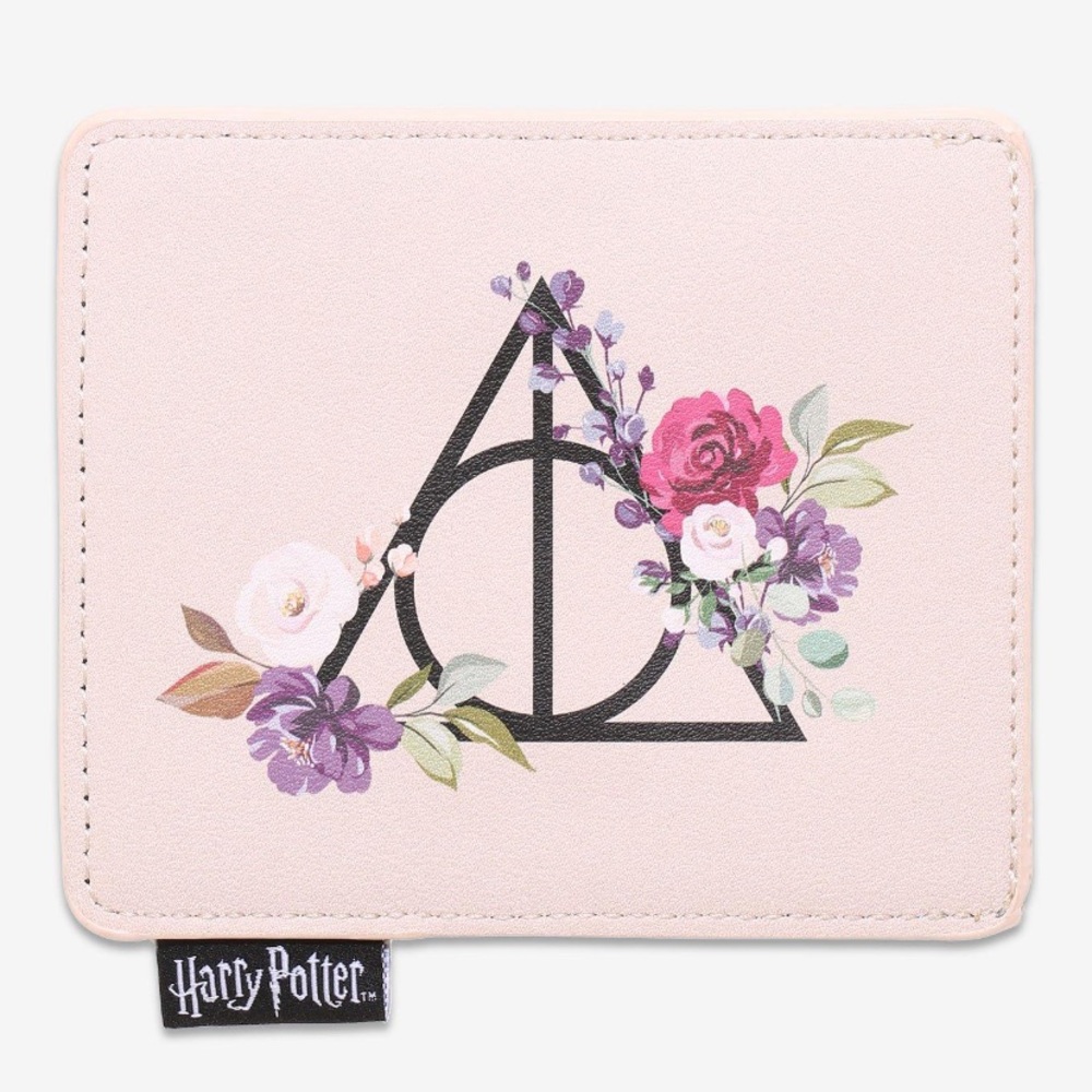 Loungefly Hot Topic Harry Potter‎ Floral Deathly Hallows Protective ID Case